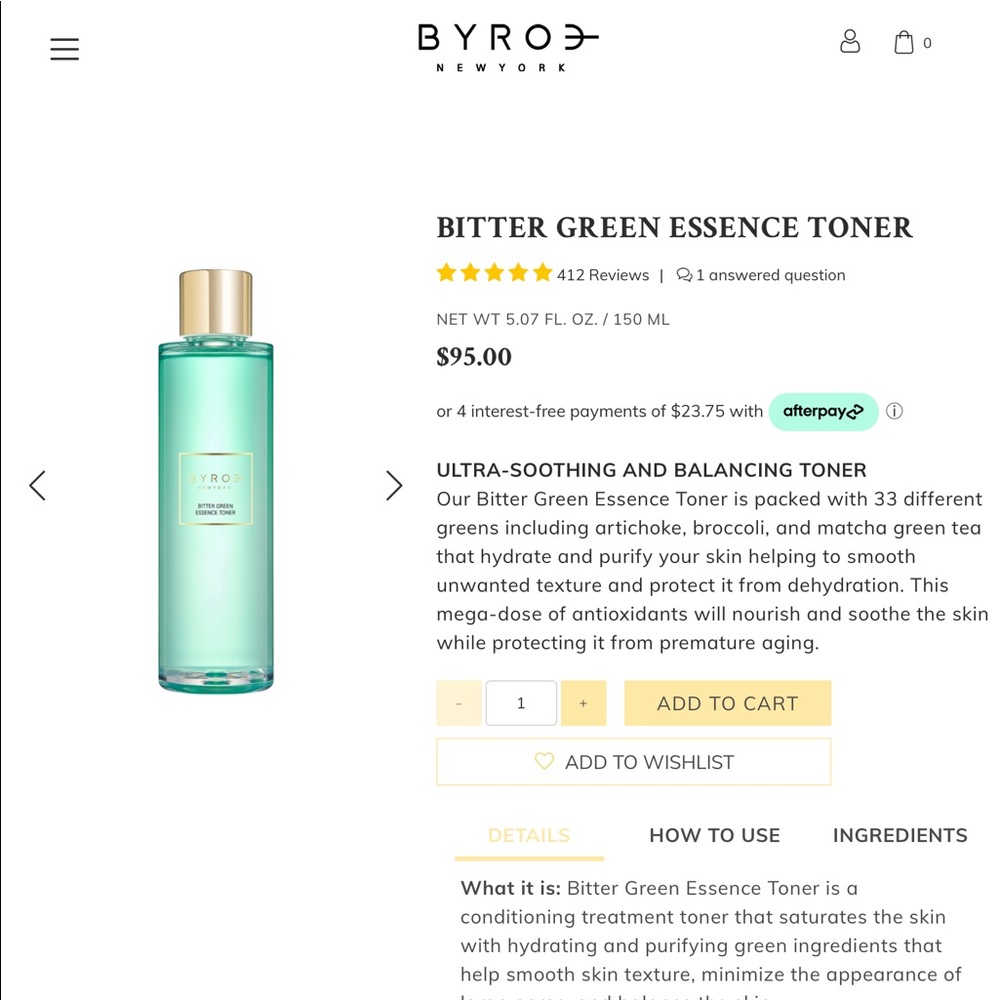 Byroe bitter green essence